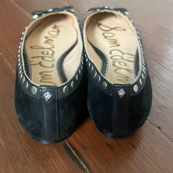Sam Edelman Black Suede Pointed Toe Ballet Flats, Size 7 - Picture 6 of 9